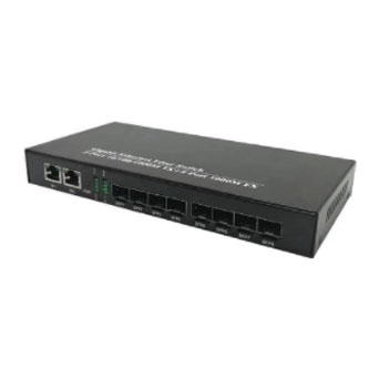 10/100/1000M 2 Fiber Port 8 RJ45 Media Converter