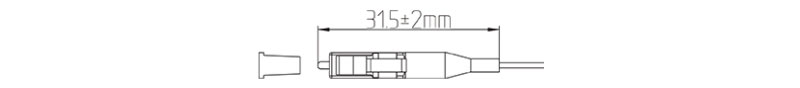 SC/APC 0.9mm Connector